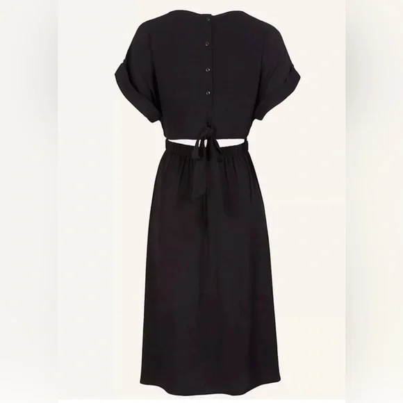 Ann Taylor Elegant Black Tie-Back cut out dress - Picture 13 of 14